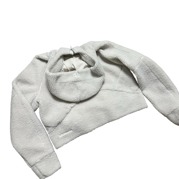 Lululemon Scuba Oversized Half-Zip Fleece Hoodie White Opal - Picture 8 of 10